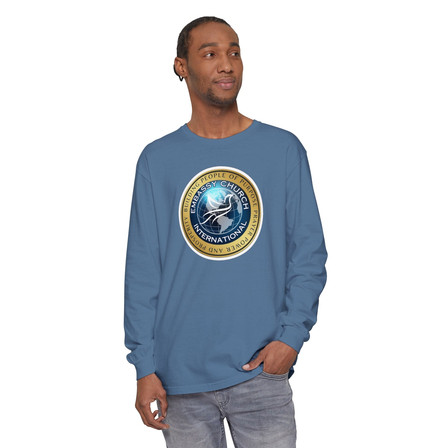 Embassy Church International Unisex Garment-dyed Long Sleeve T-Shirt