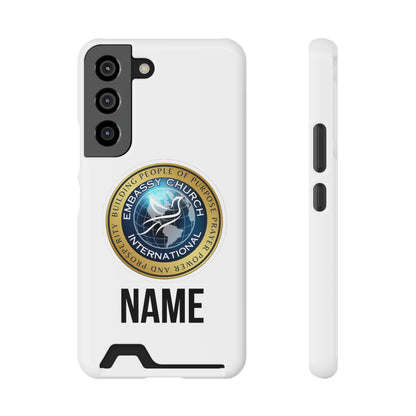 Personalized Embassy Church International Phone Case With Card Holder