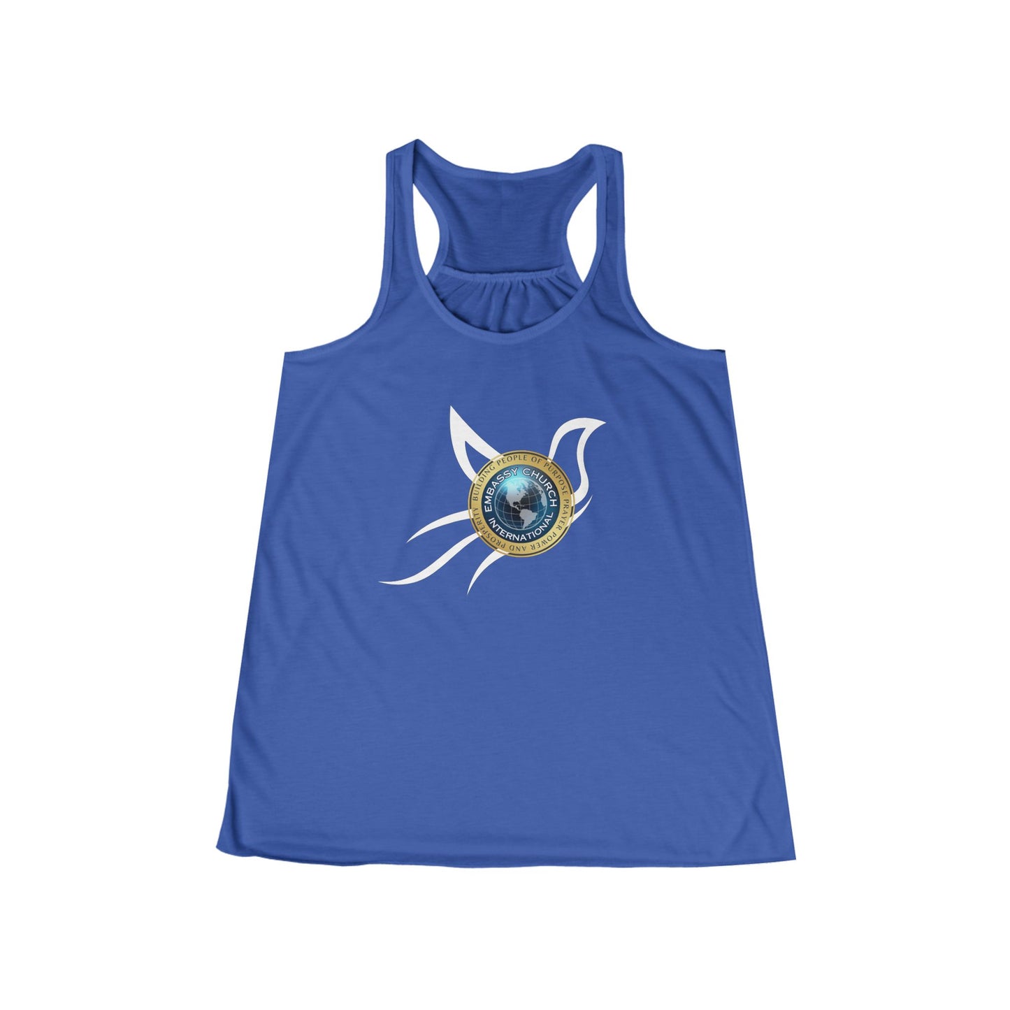 Embassy Church International Dove Women's Flowy Racerback Tank