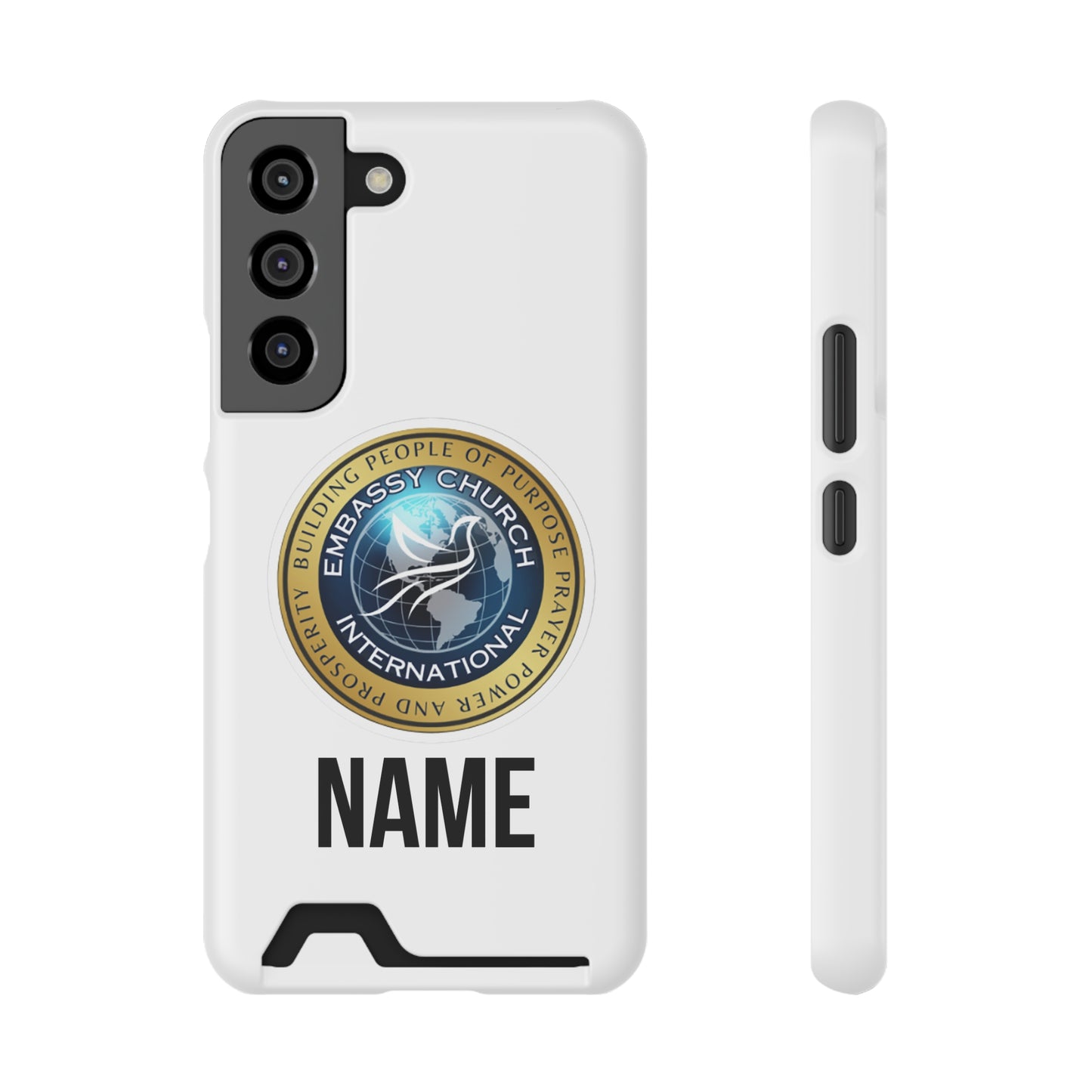 Personalized Embassy Church International Phone Case With Card Holder