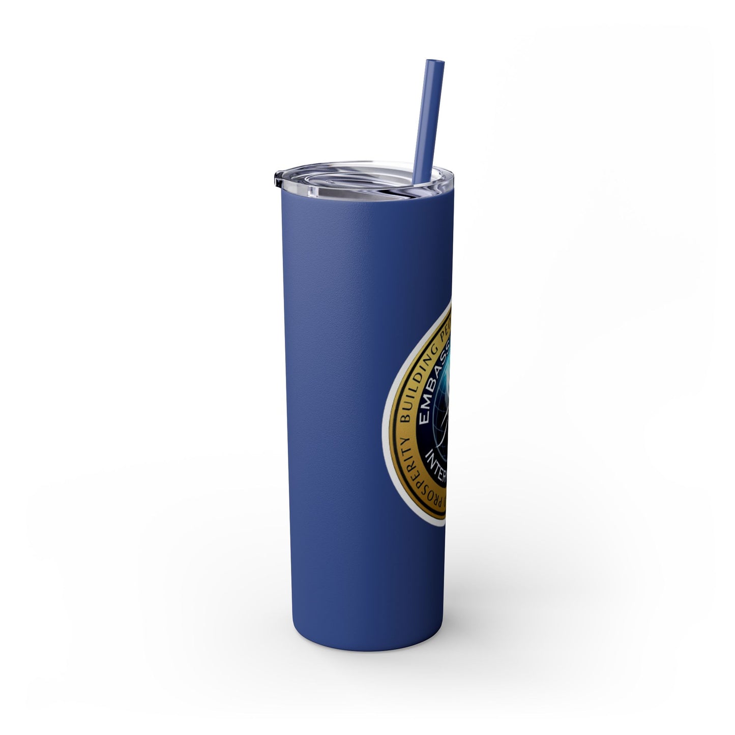 Embassy Church International Skinny Tumbler with Straw, 20oz