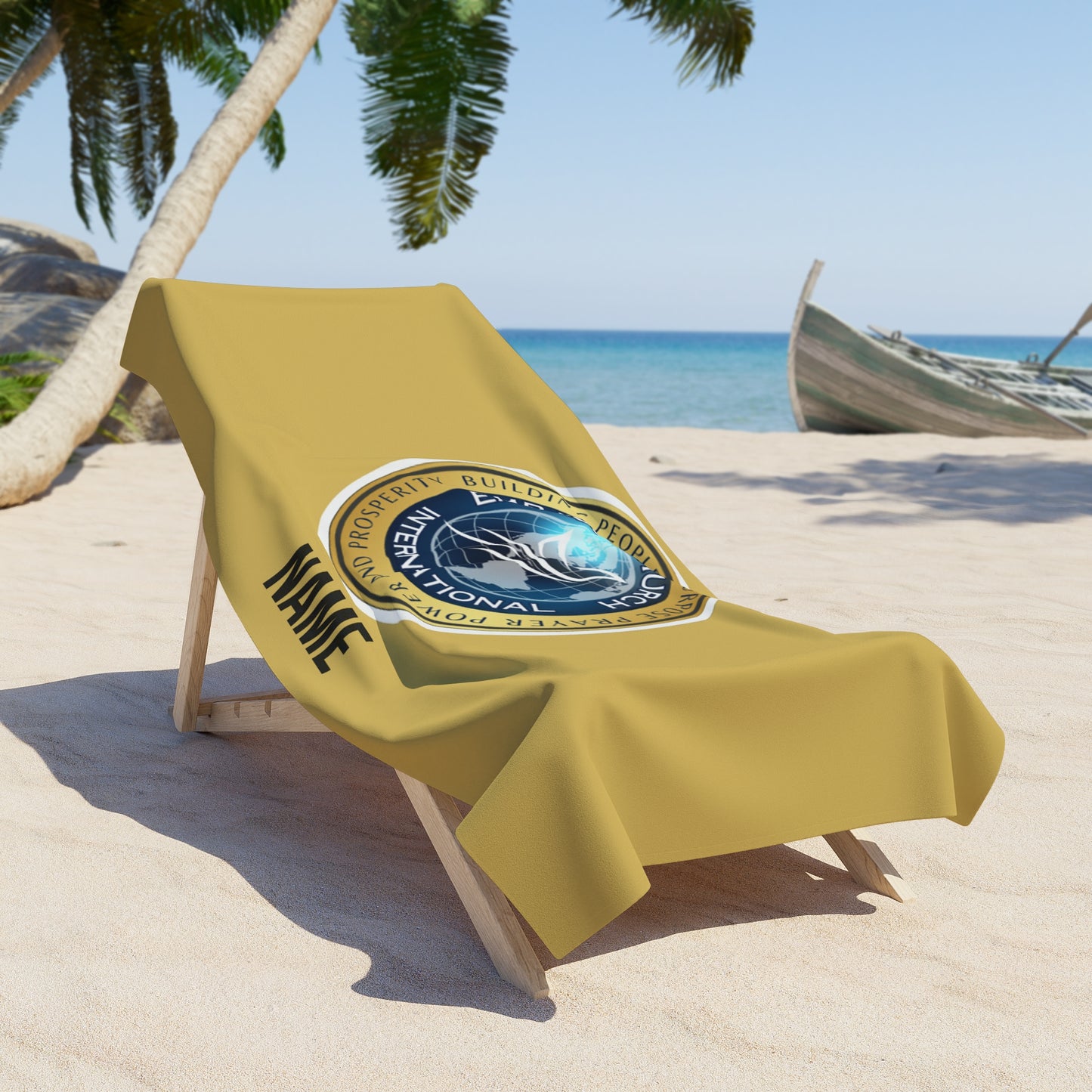 Personalized Embassy Church International Beach Towel