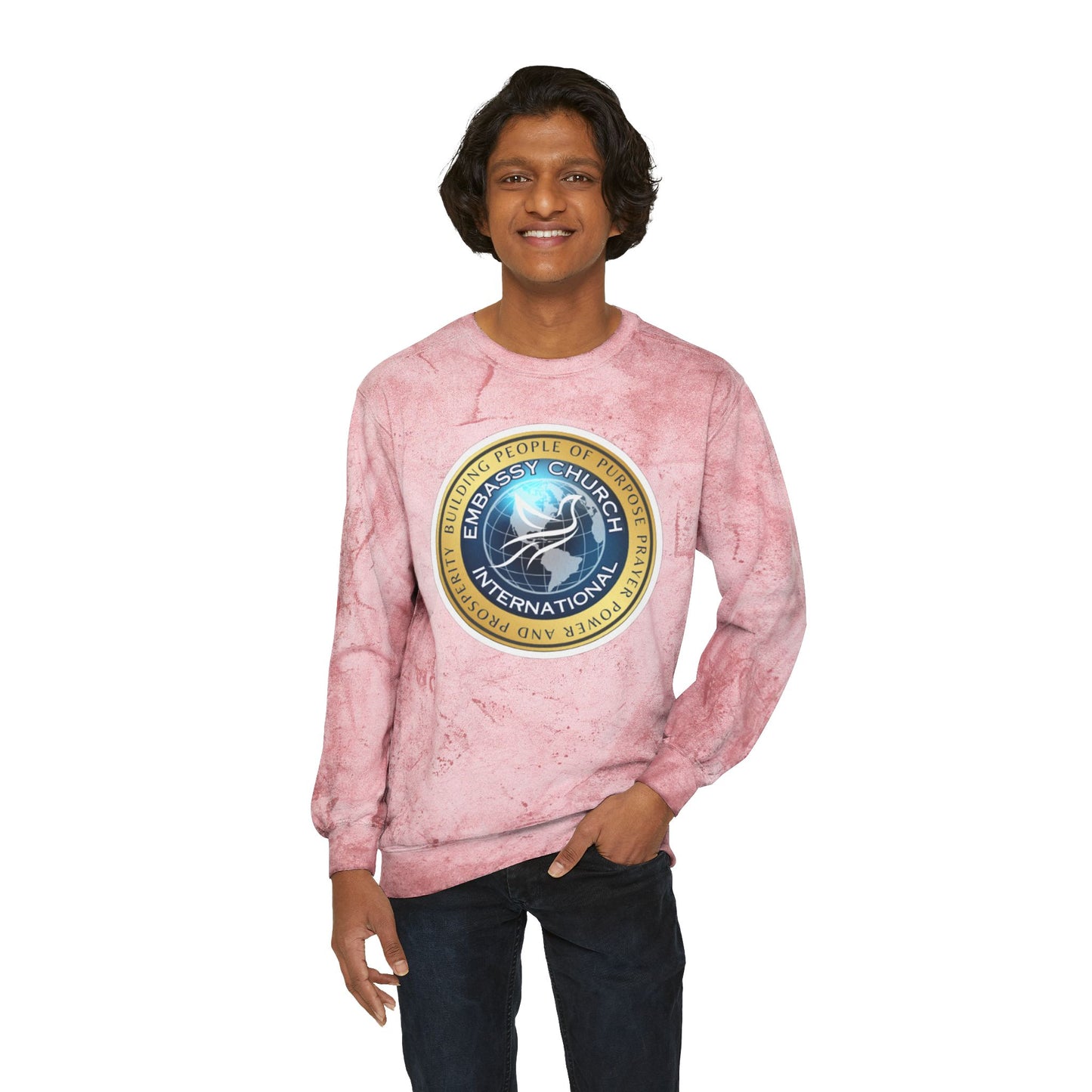 Embassy Church International Unisex Color Blast Crewneck Sweatshirt