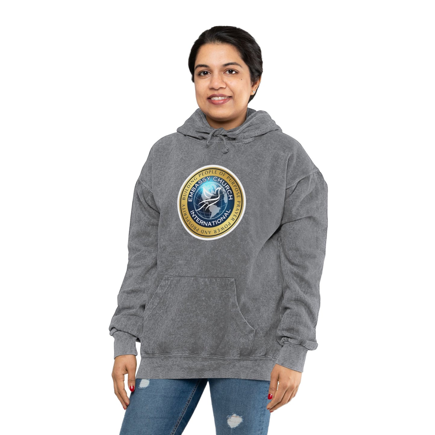 Embassy Church International Unisex Mineral Wash Hoodie