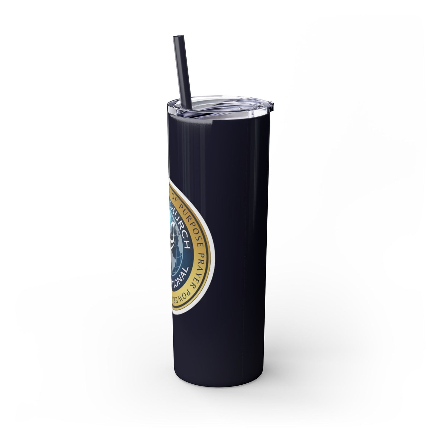 Embassy Church International Skinny Tumbler with Straw, 20oz