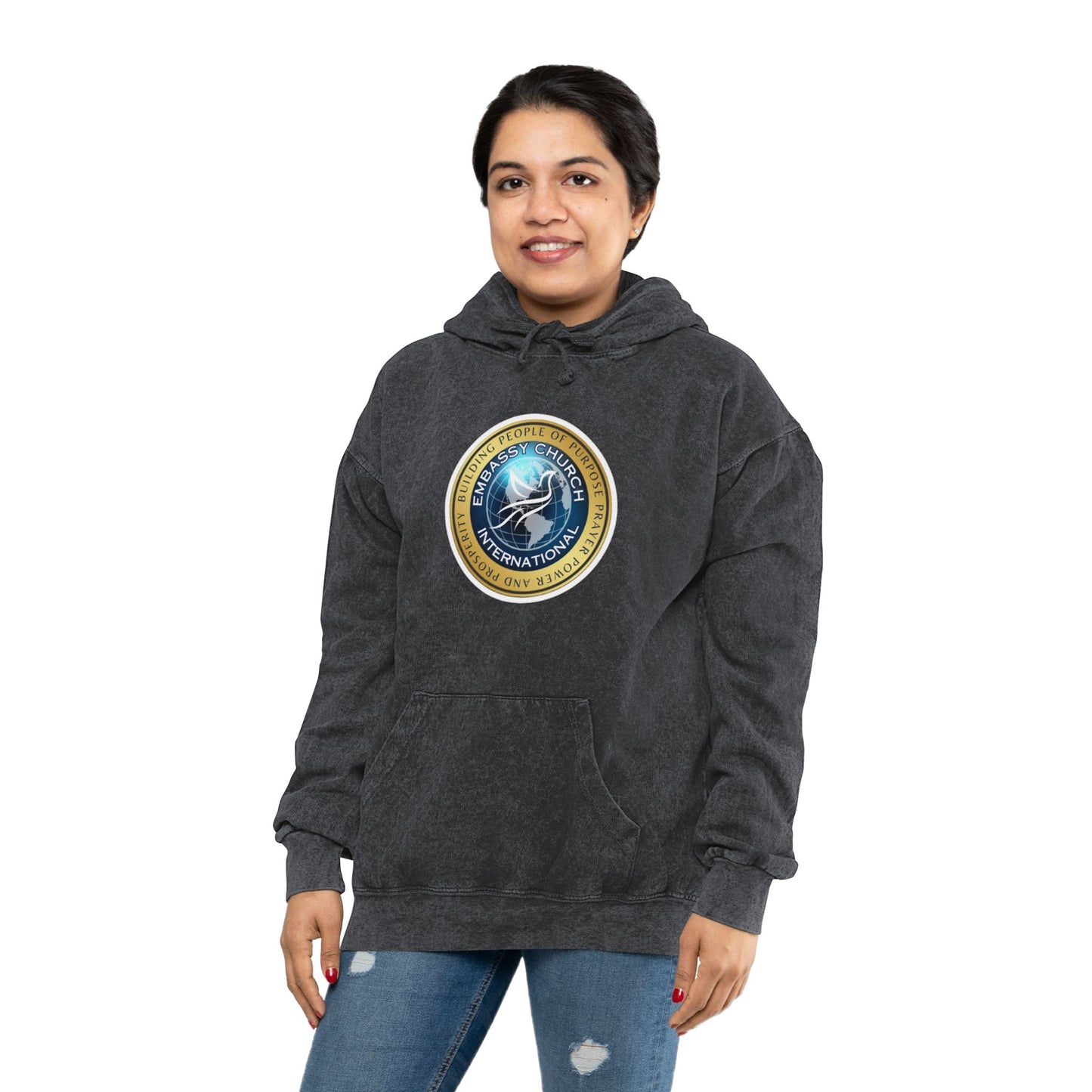 Embassy Church International Unisex Mineral Wash Hoodie