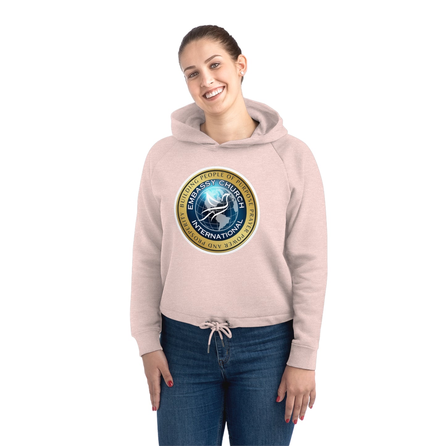 Embassy Church International Women's Bower Cropped Hoodie Sweatshirt