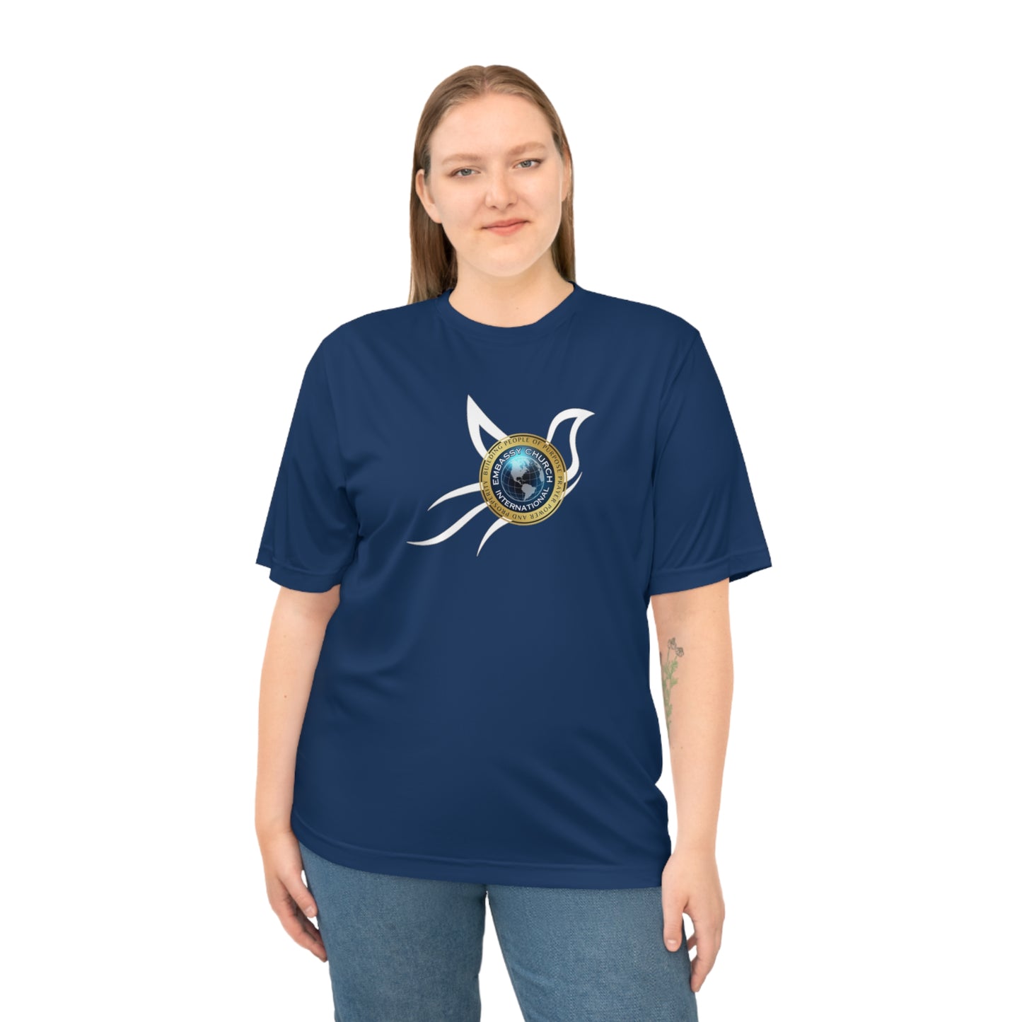 Embassy Church International Dove Unisex Zone Performance T-shirt