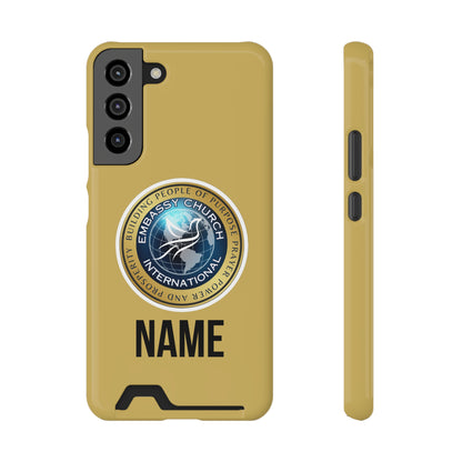 Personalized Embassy Church International Phone Case With Card Holder