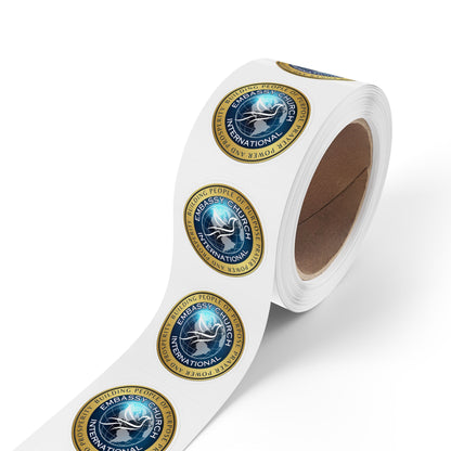 Embassy Church International Round Sticker Label Rolls