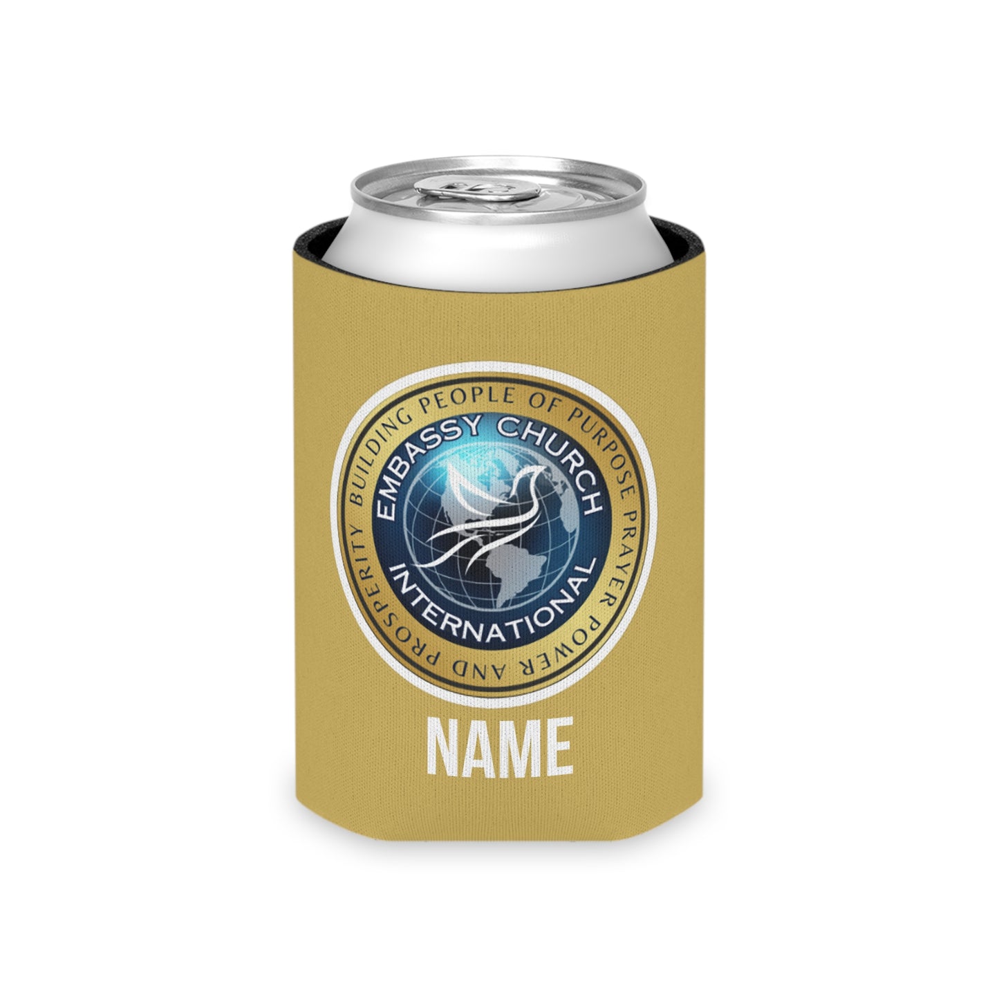 Personalized Embassy Church International Can Cooler