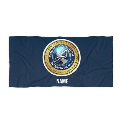 Personalized Embassy Church International Beach Towel