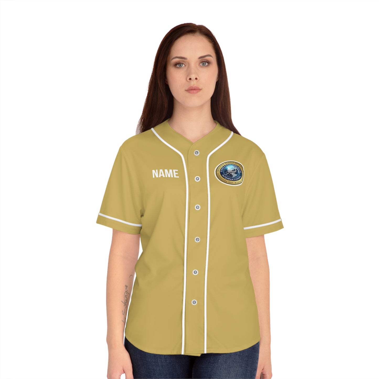 Personalized Embassy Church International Women's Baseball Jersey