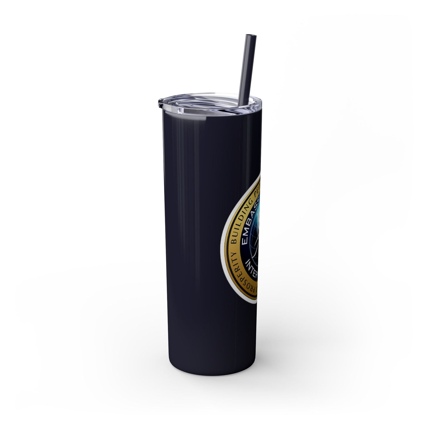 Embassy Church International Skinny Tumbler with Straw, 20oz