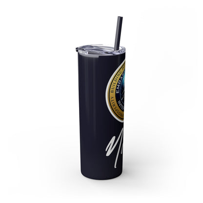 Personalized Embassy Church International Skinny Tumbler with Straw, 20oz