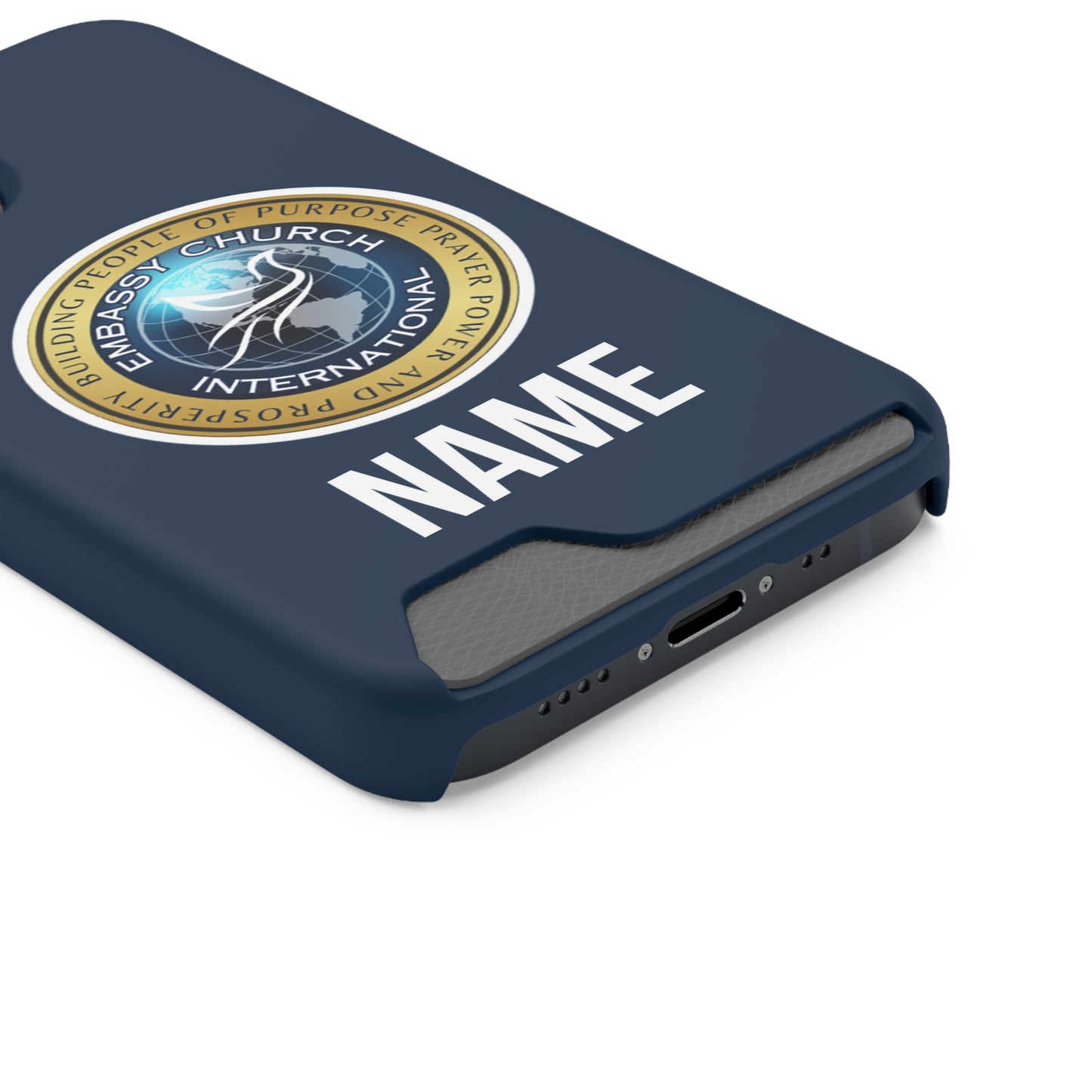 Personalized  Embassy Church International Phone Case With Card Holder