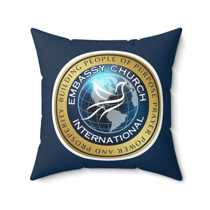 Embassy Church International Spun Polyester Square Pillow