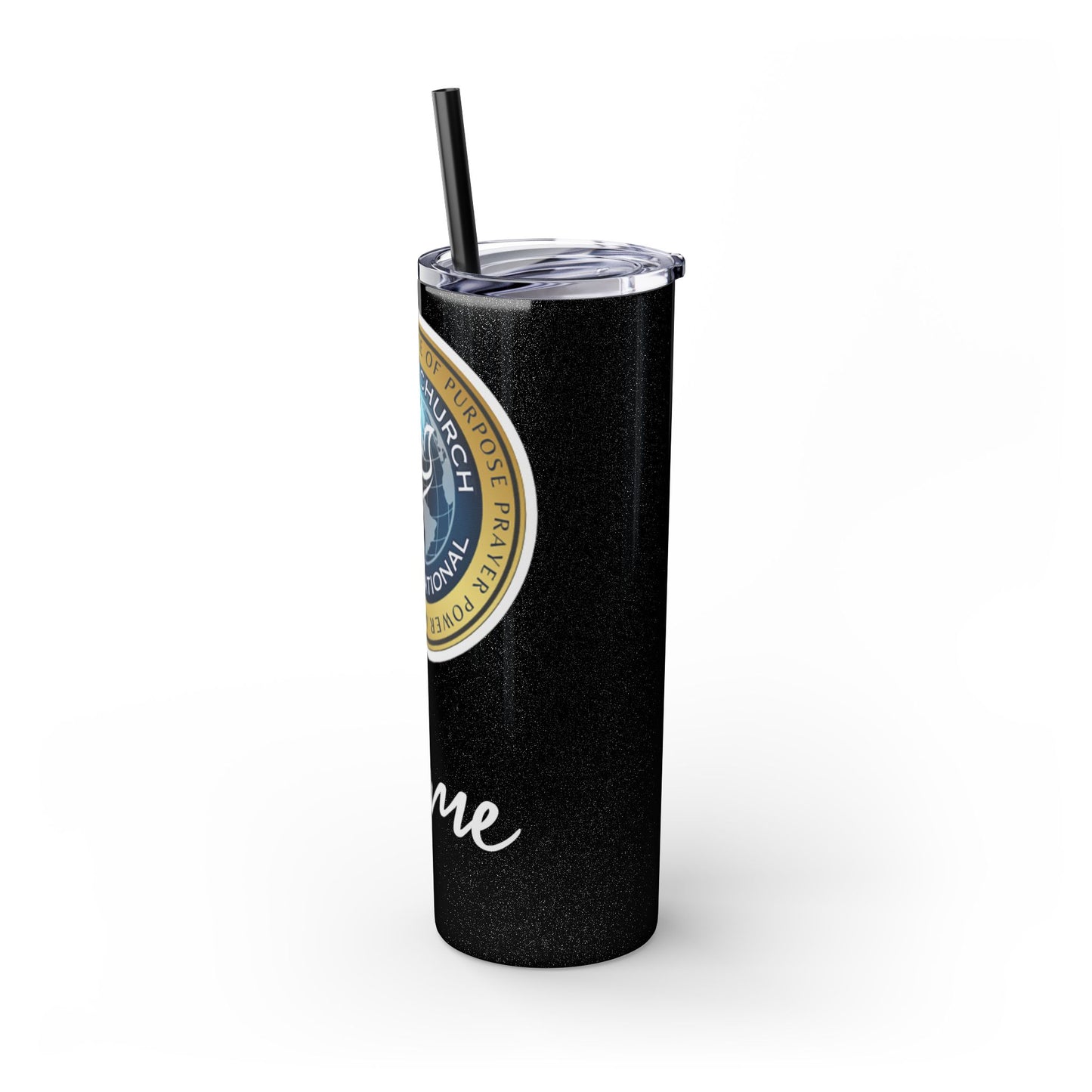 Personalized Embassy Church International Skinny Tumbler with Straw, 20oz