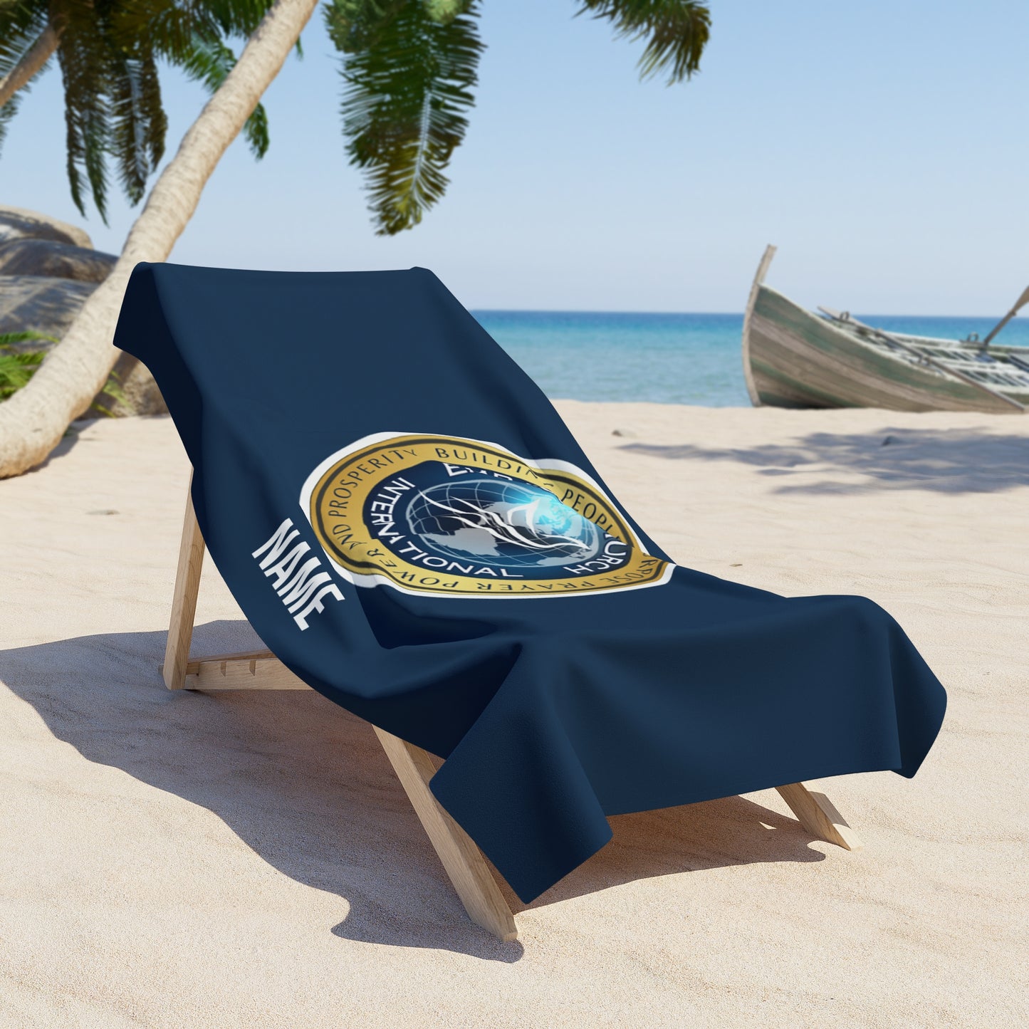 Personalized Embassy Church International Beach Towel