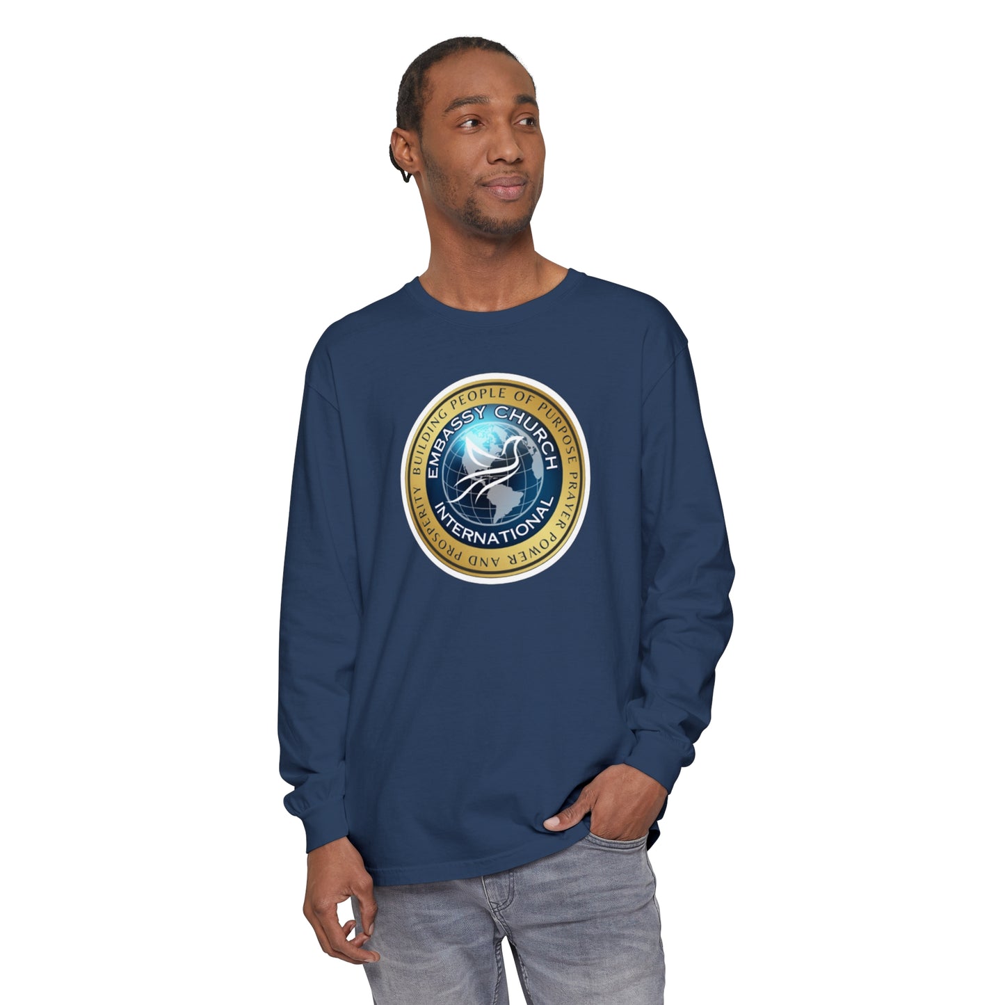 Embassy Church International Unisex Garment-dyed Long Sleeve T-Shirt