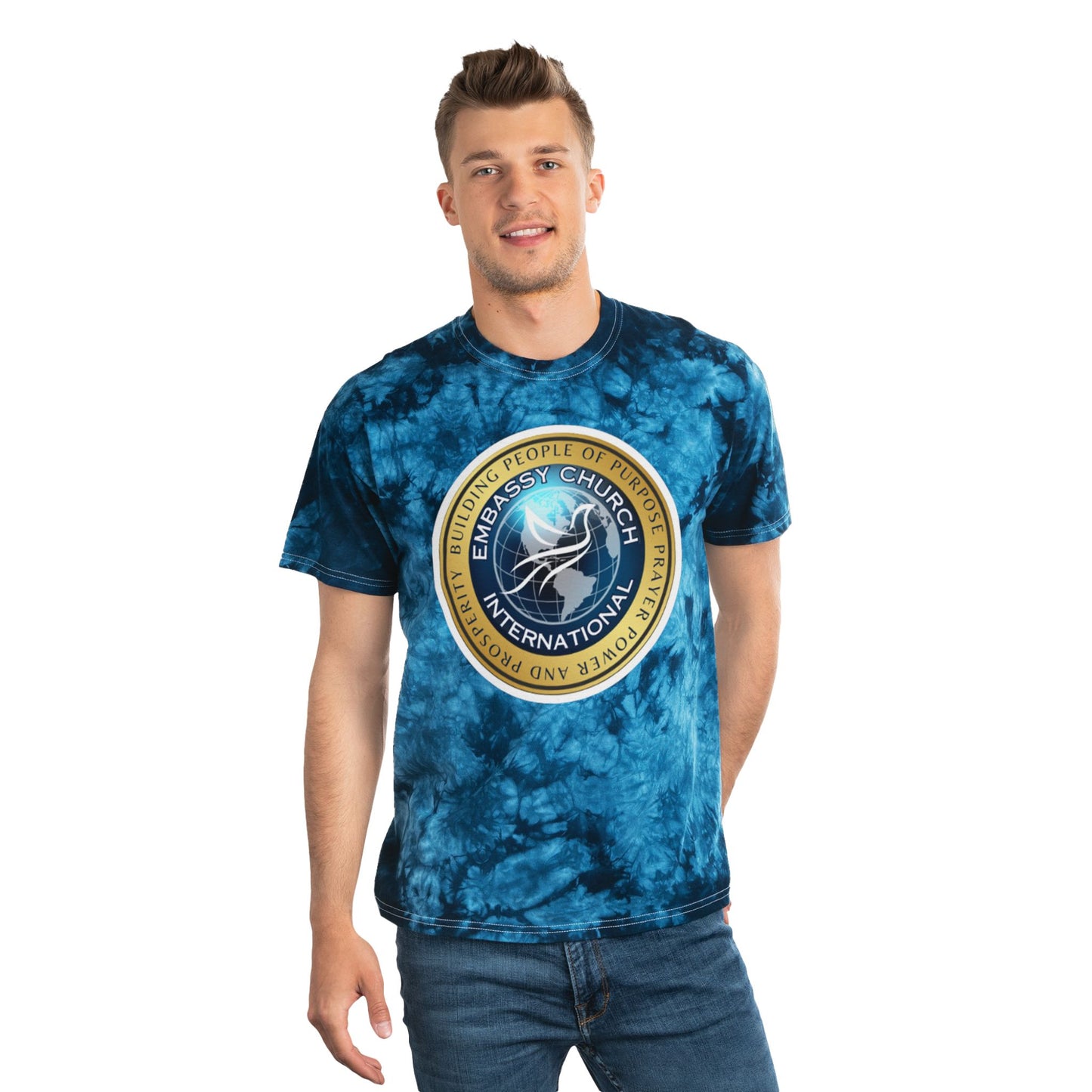 Embassy Church International Tie-Dye Tee, Crystal