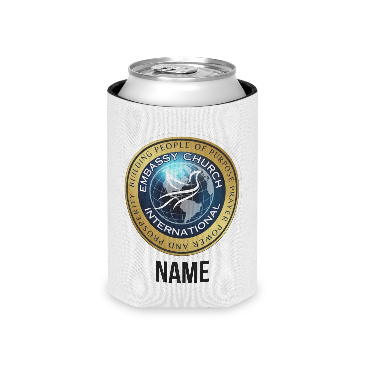 Personalized Embassy Church International Can Cooler