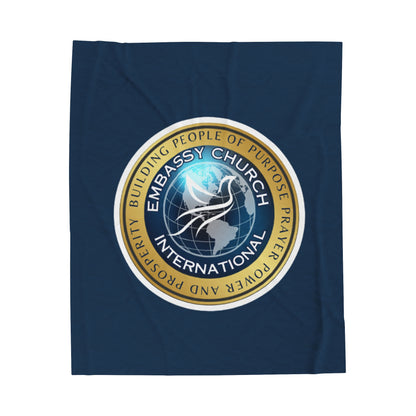 Embassy Church International Velveteen Plush Blanket