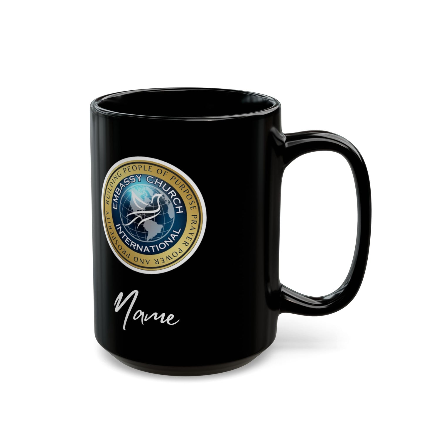 Personalized Embassy Church International Black Mug (11oz, 15oz)