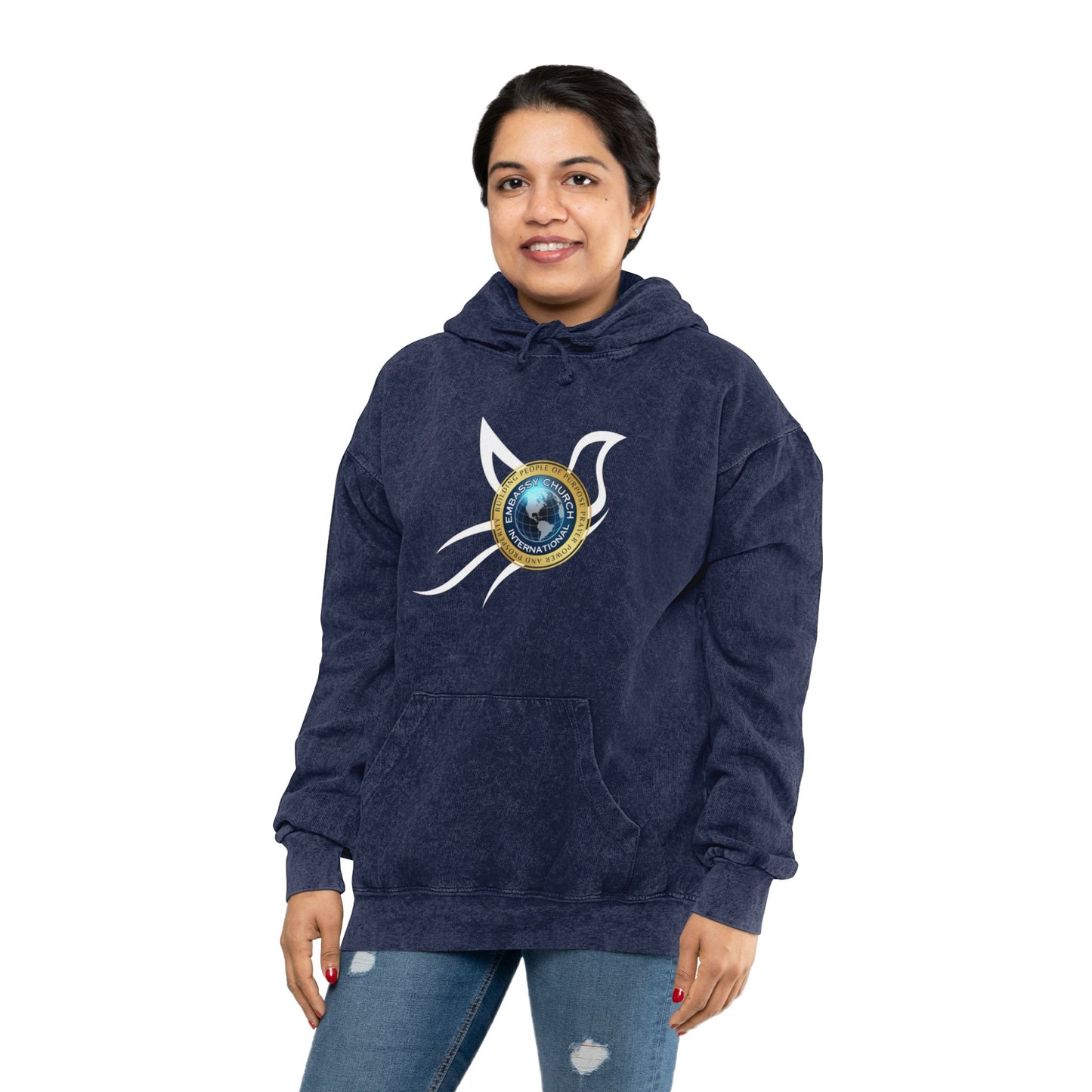 Embassy Church International Dove Unisex Mineral Wash Hoodie