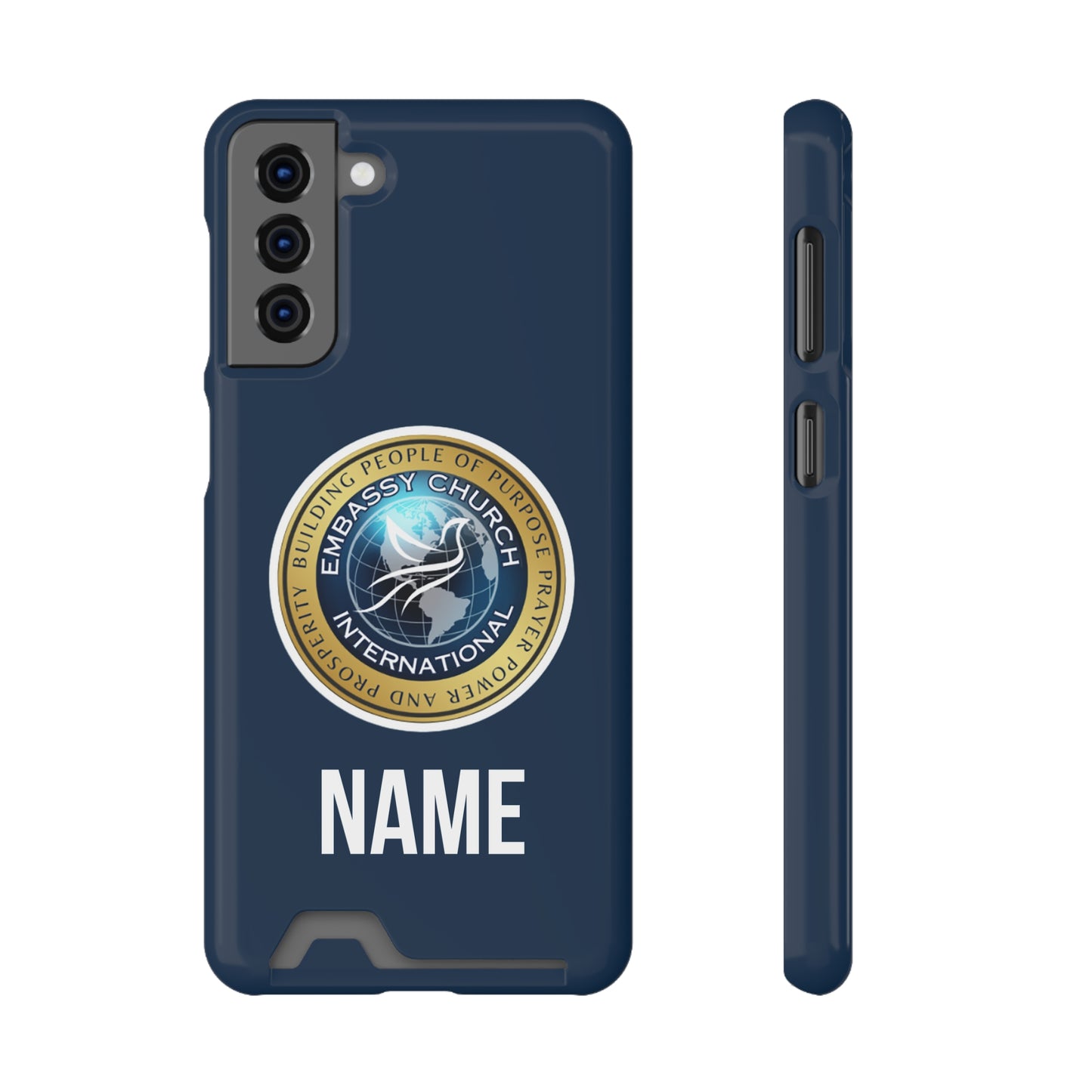 Personalized  Embassy Church International Phone Case With Card Holder