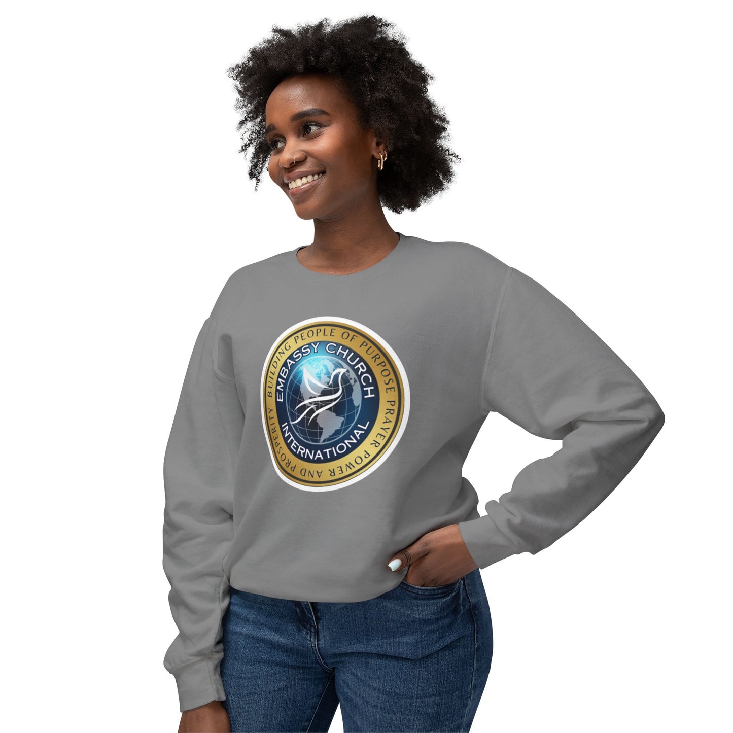 Embassy Church International Unisex Lightweight Crewneck Sweatshirt