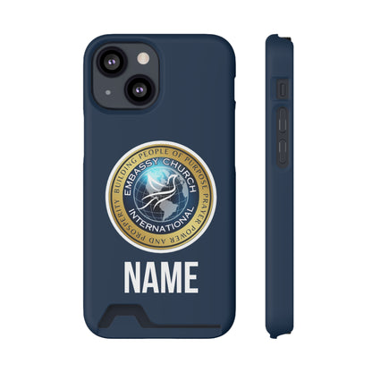 Personalized  Embassy Church International Phone Case With Card Holder