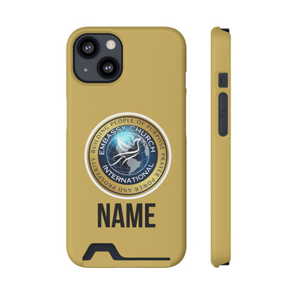 Personalized Embassy Church International Phone Case With Card Holder