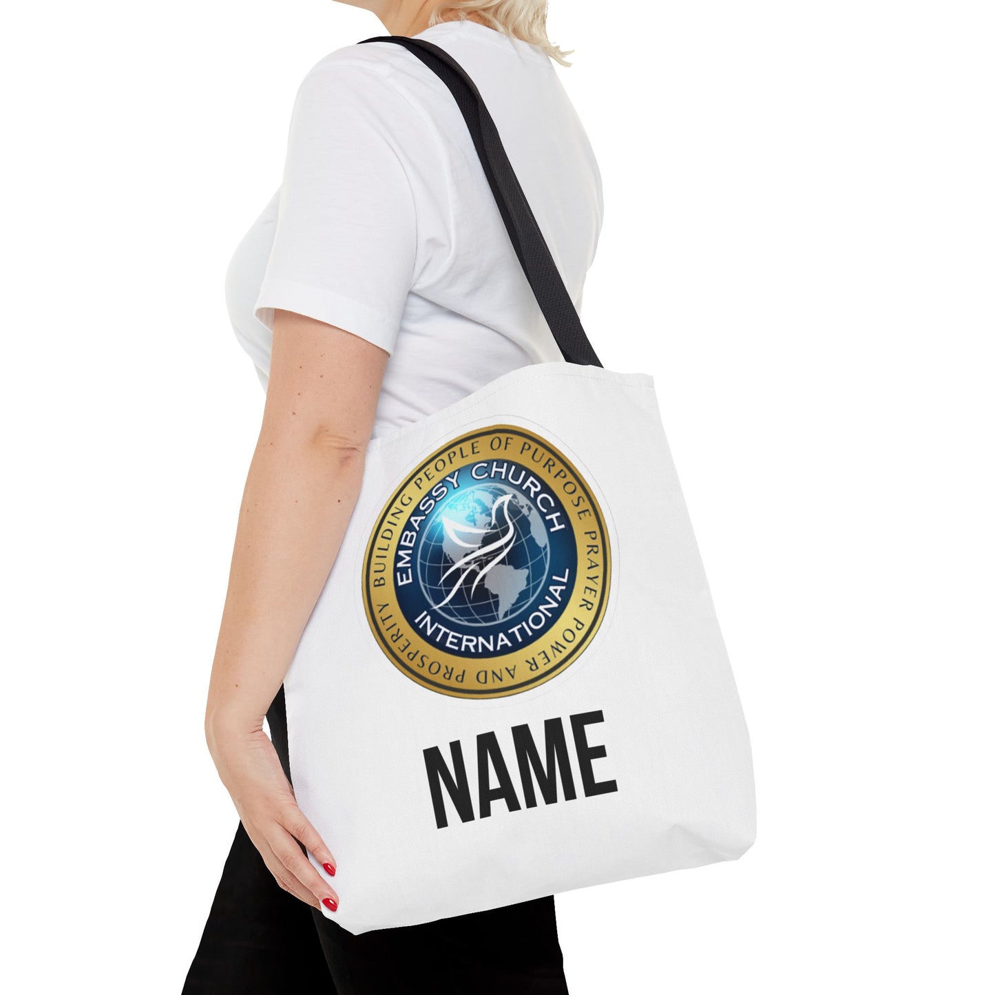 Personalized Embassy Church International Tote Bag