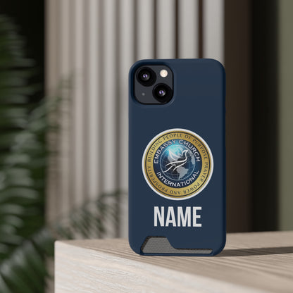 Personalized  Embassy Church International Phone Case With Card Holder