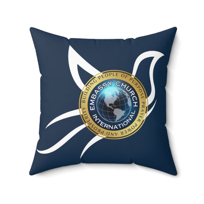 Embassy Church International Dove Spun Polyester Square Pillow