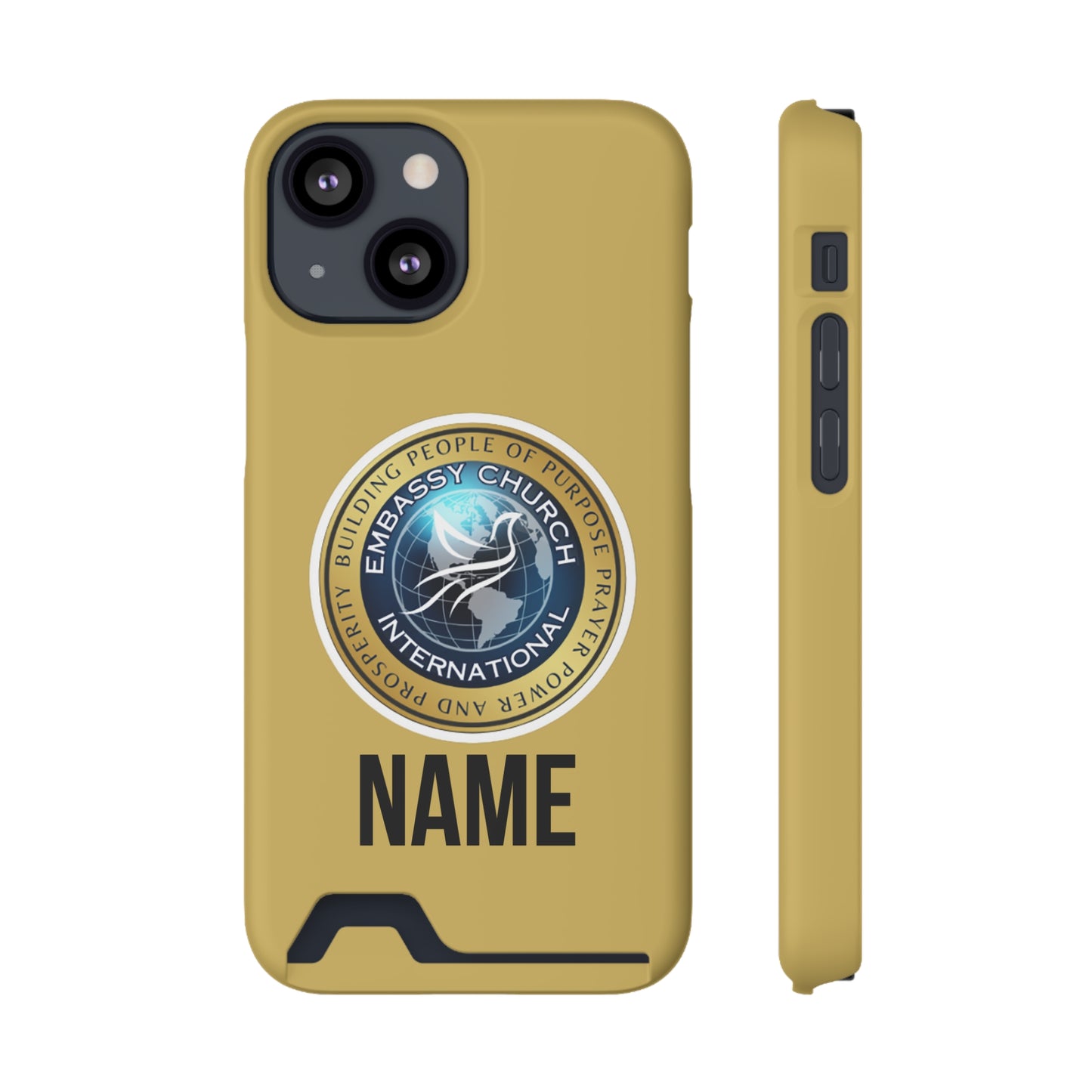 Personalized Embassy Church International Phone Case With Card Holder