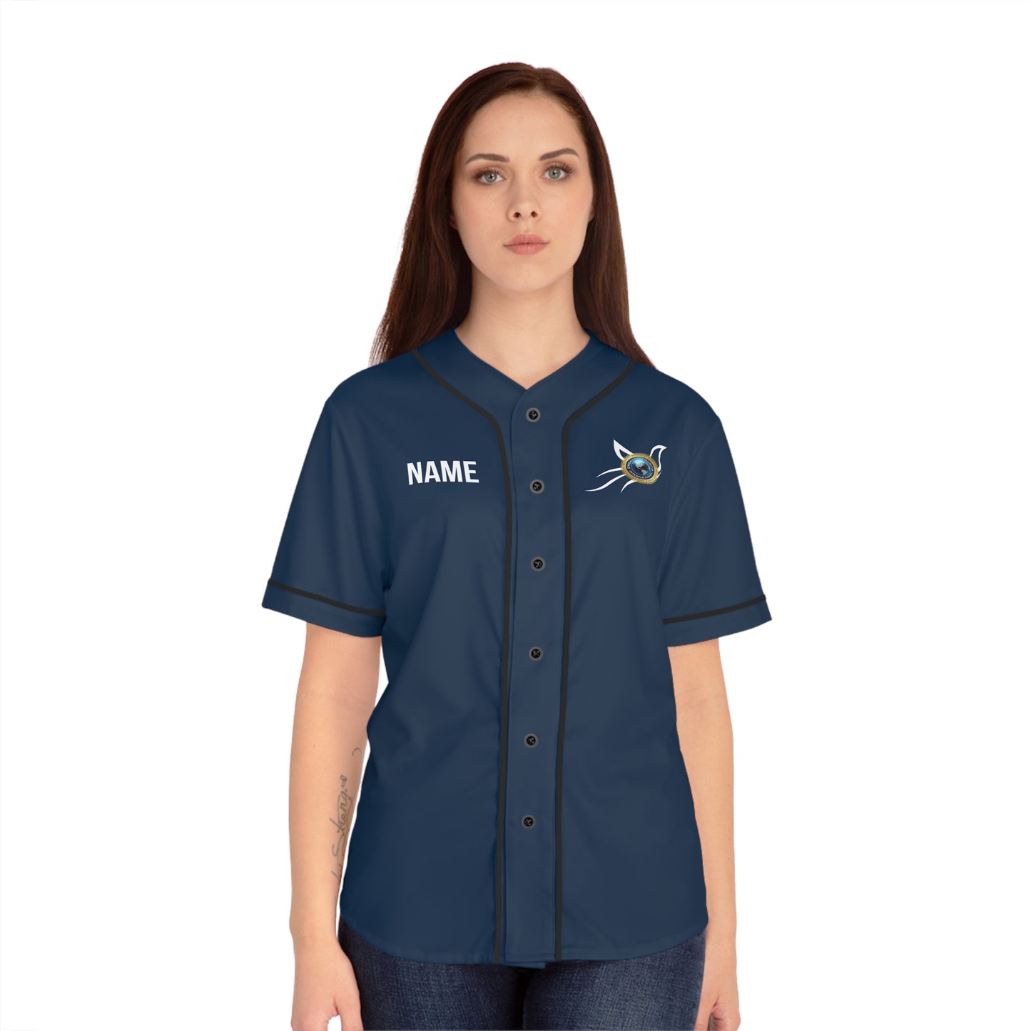 Personalized Embassy Church International Dove Women's Baseball Jersey