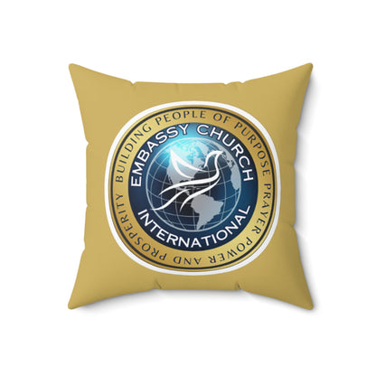 Embassy Church International Spun Polyester Square Pillow