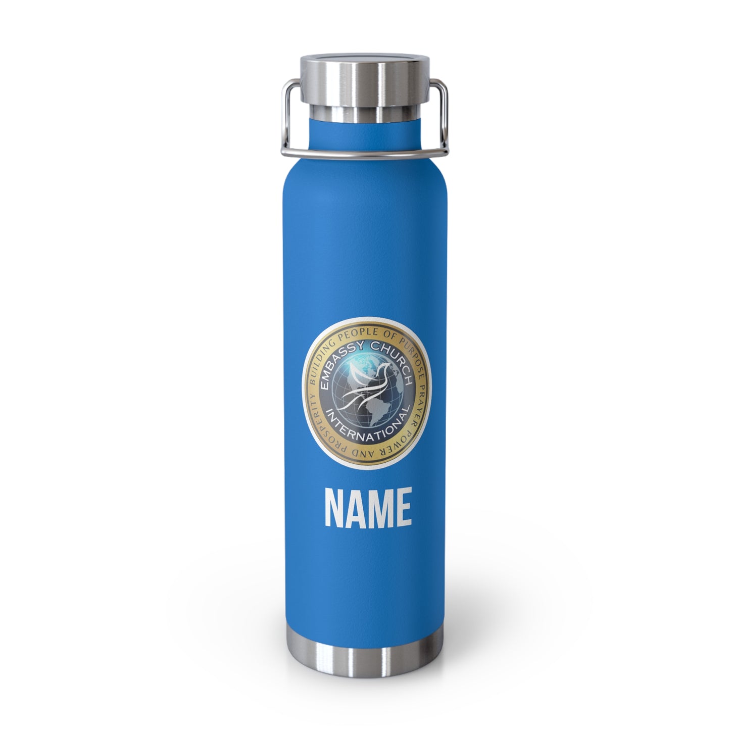 Personalized Embassy Church International Copper Vacuum Insulated Bottle, 22oz