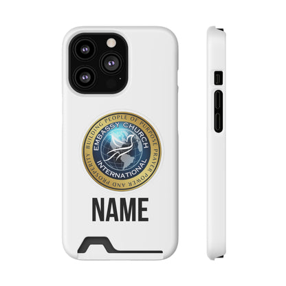 Personalized Embassy Church International Phone Case With Card Holder