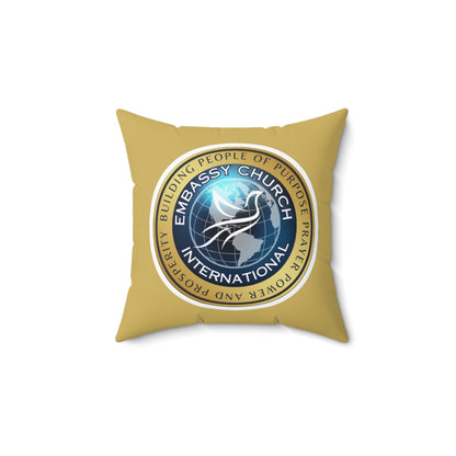 Embassy Church International Spun Polyester Square Pillow