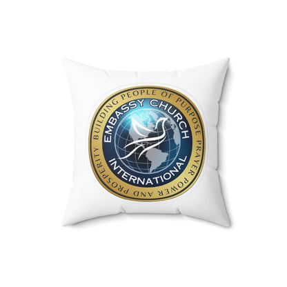 Embassy Church International Spun Polyester Square Pillow