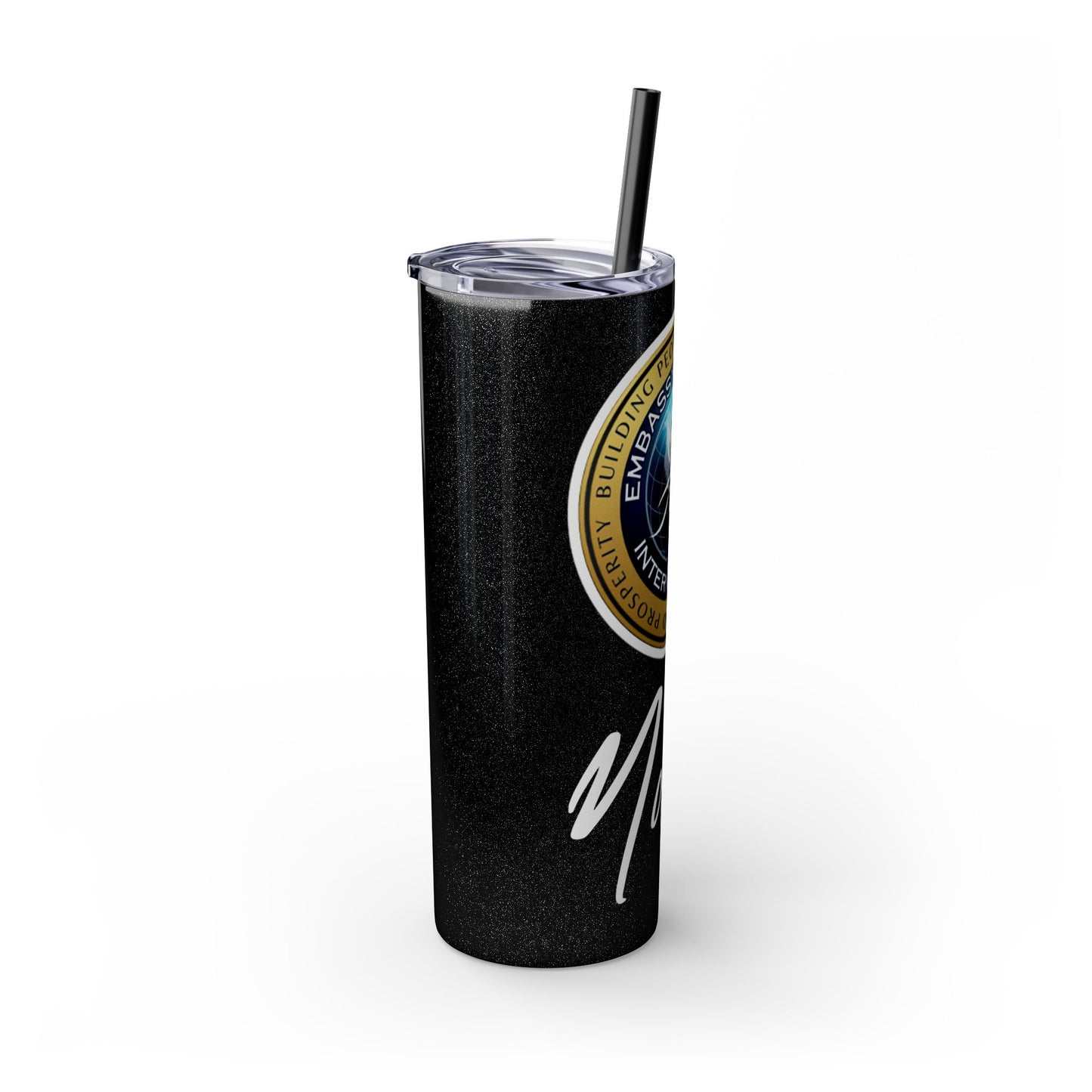 Personalized Embassy Church International Skinny Tumbler with Straw, 20oz