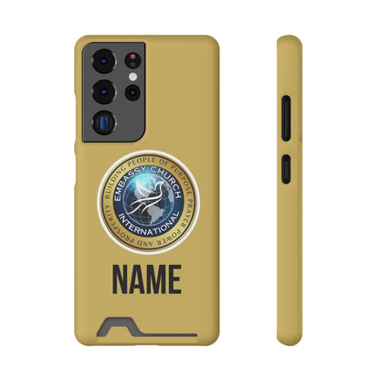 Personalized Embassy Church International Phone Case With Card Holder