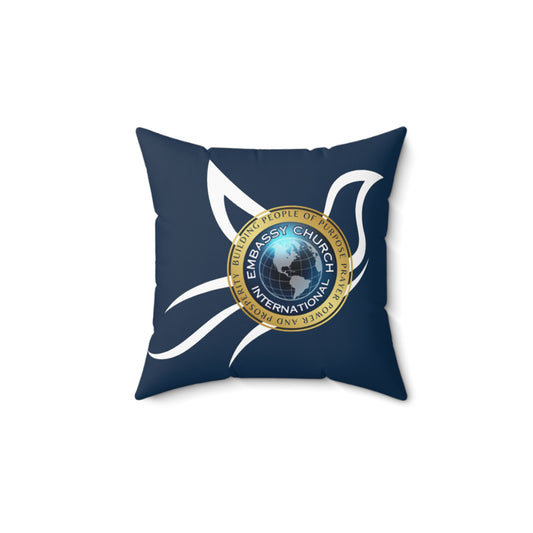 Embassy Church International Dove Spun Polyester Square Pillow