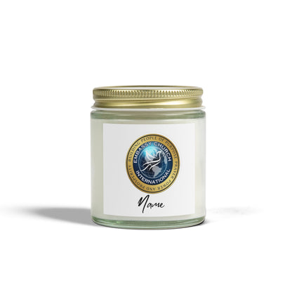 Personalized Embassy Church International Scented Candles, Coconut Apricot Wax (4oz, 9oz)