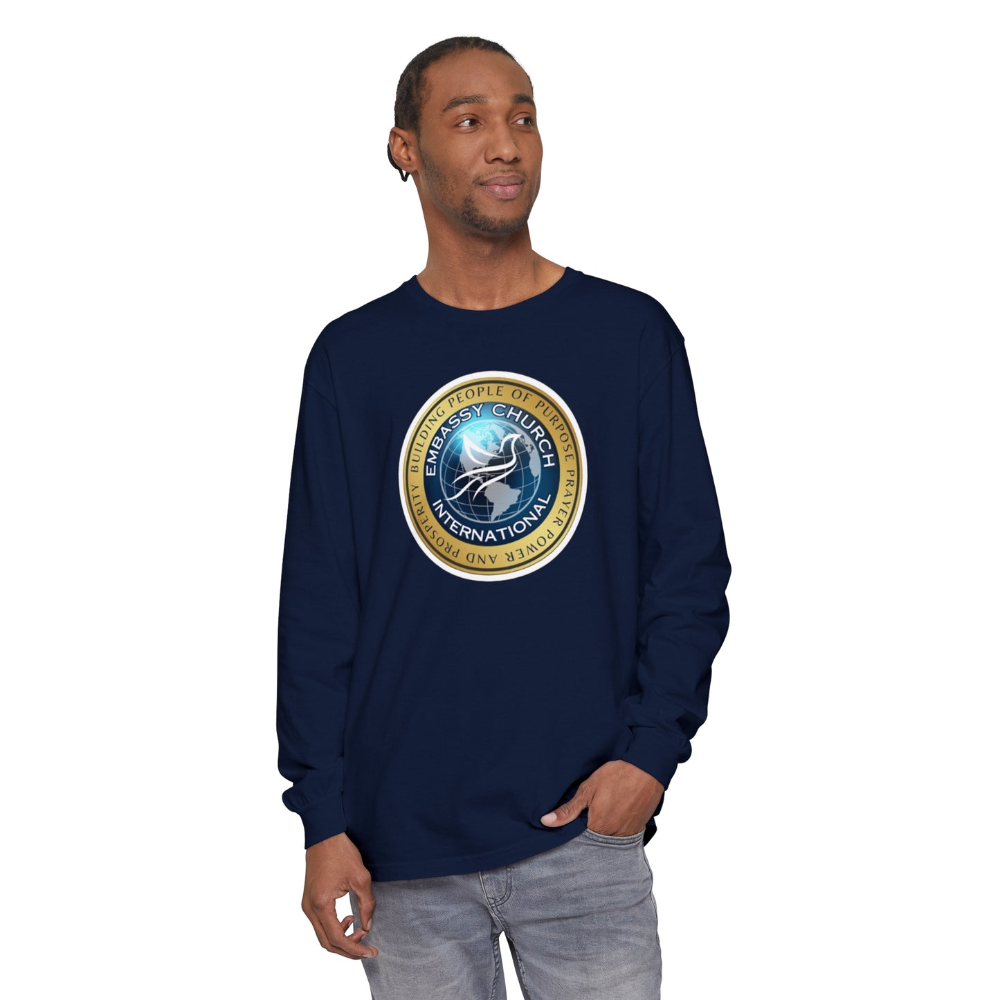 Embassy Church International Unisex Garment-dyed Long Sleeve T-Shirt