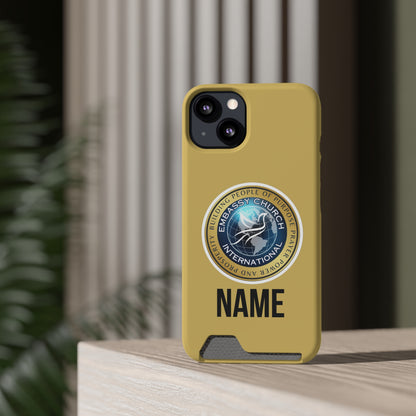 Personalized Embassy Church International Phone Case With Card Holder