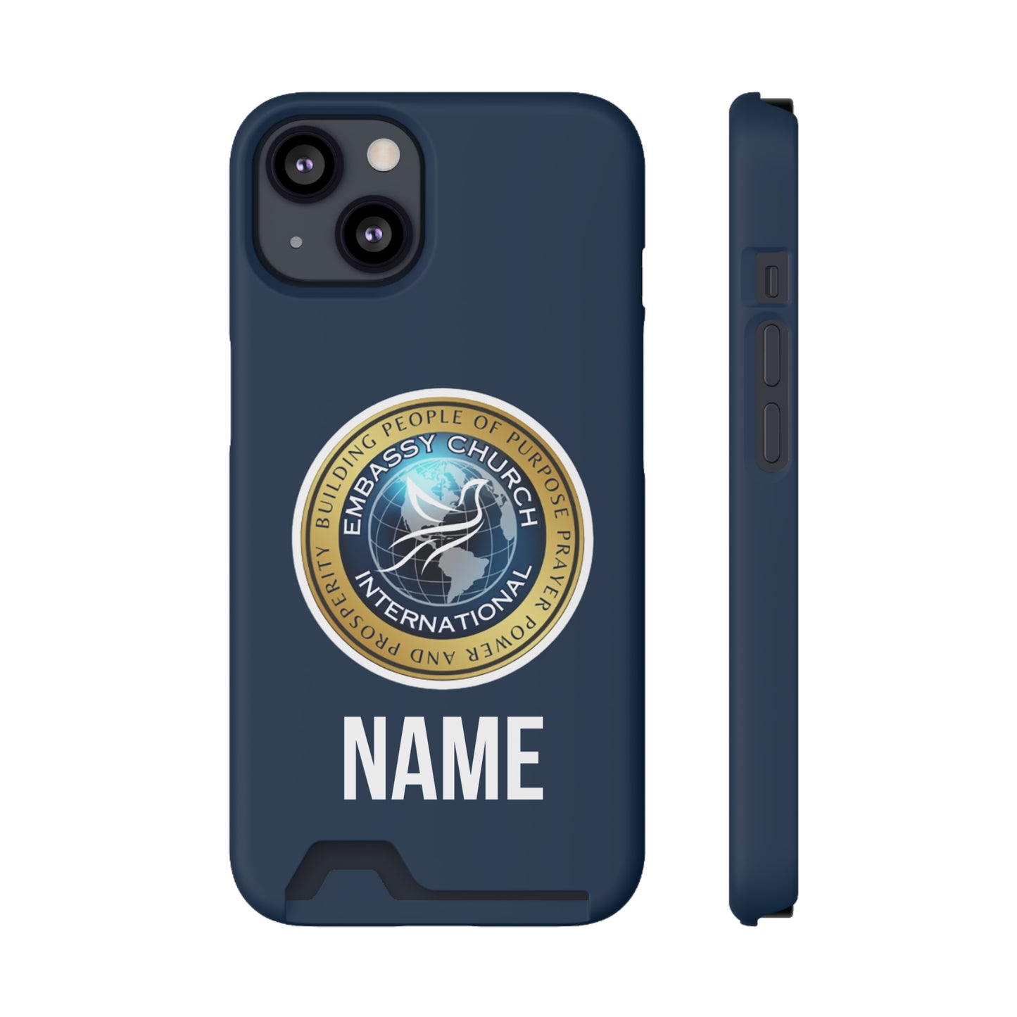 Personalized  Embassy Church International Phone Case With Card Holder